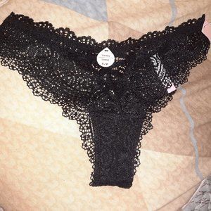 3 Black Lace  Thong Panties (see Match BRA SET)